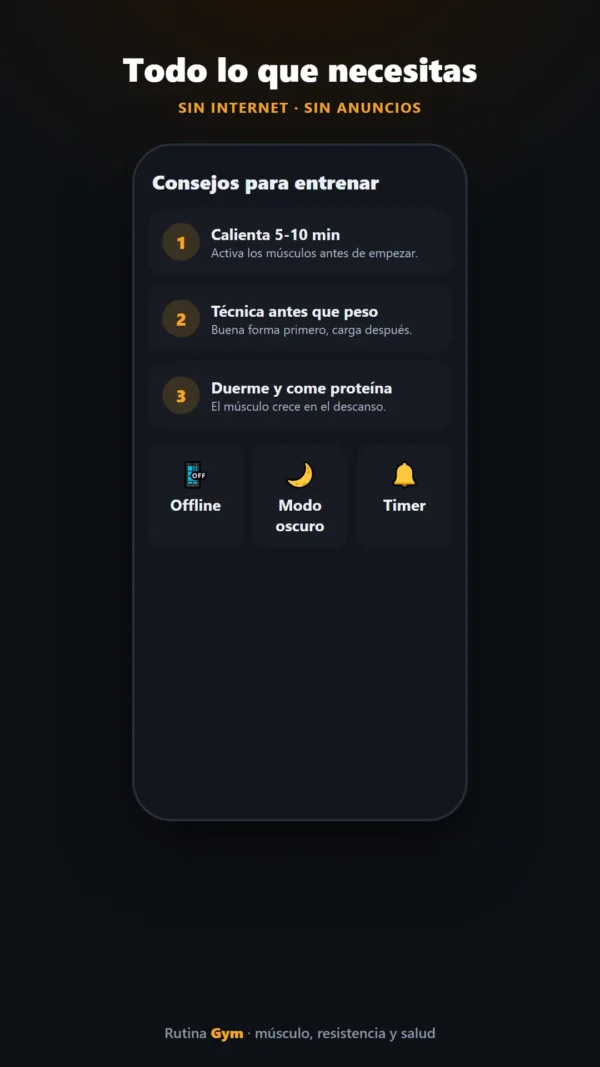 Rutina Gym: Músculo y Fuerza