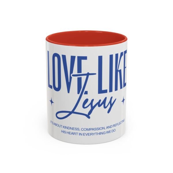 Love Like Jesus Accent Coffee Mug