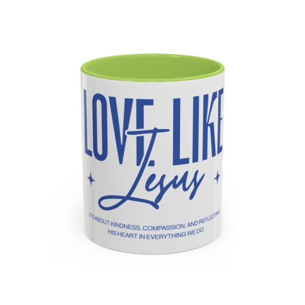 Love Like Jesus Accent Coffee Mug