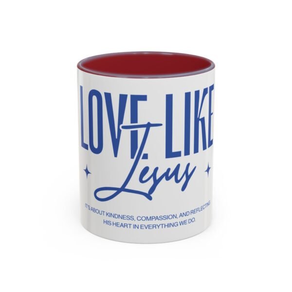 Love Like Jesus Accent Coffee Mug