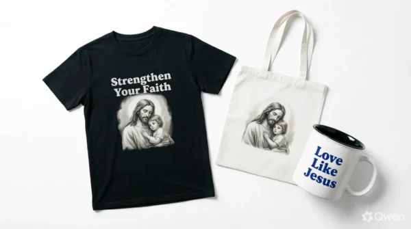 Fe, Estilo y Propósito (Camiseta + Tote Bag + Taza)