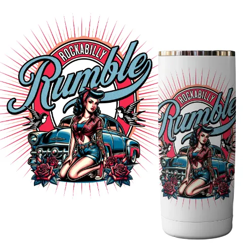 Dust and Glory - Thumbnail 2 32oz Rockabilly Rumble Stainless Steel Tumbler